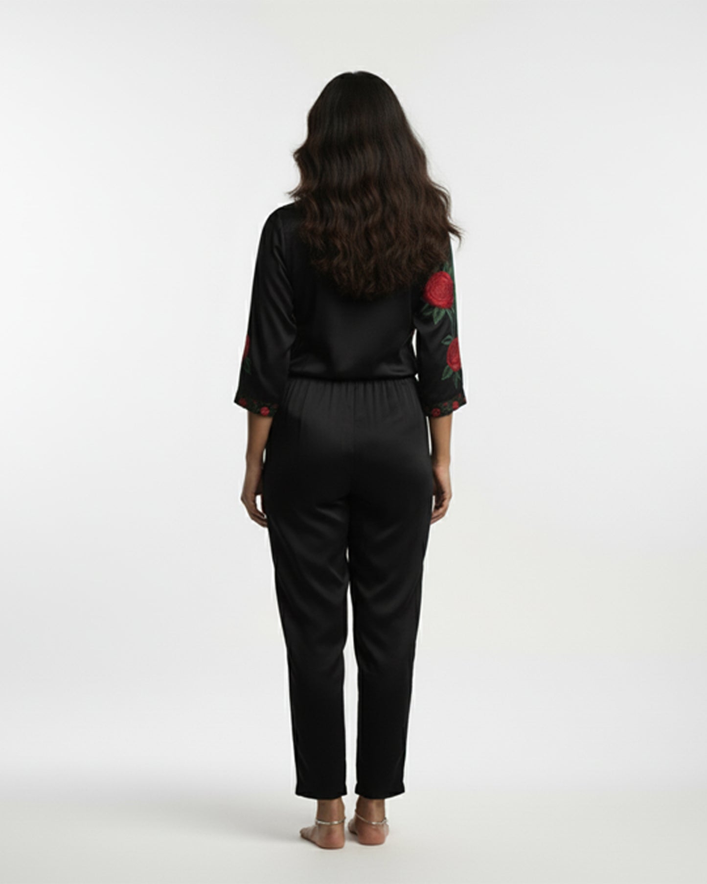 The Noir Rose Sculptural Jumpsuit