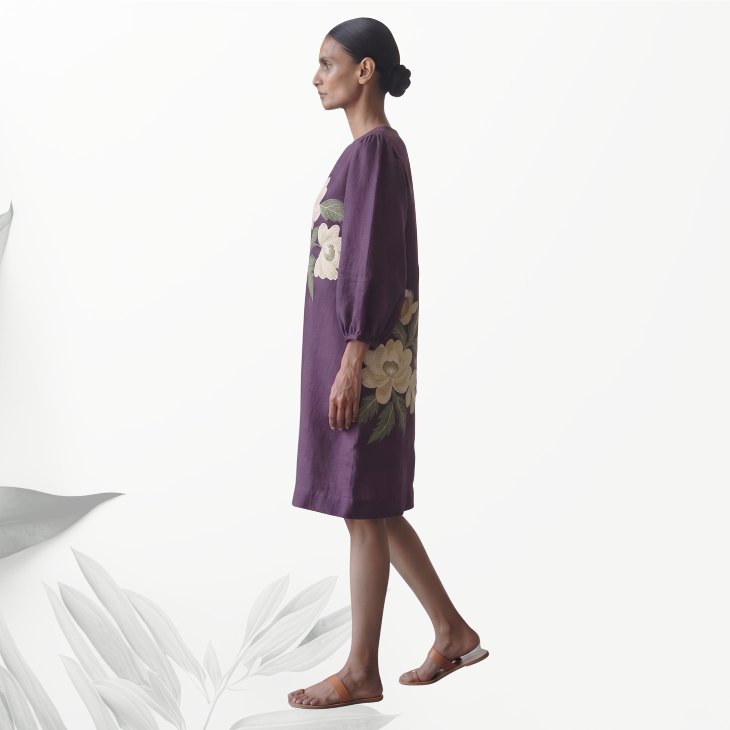 Purple Flora Shift Dress