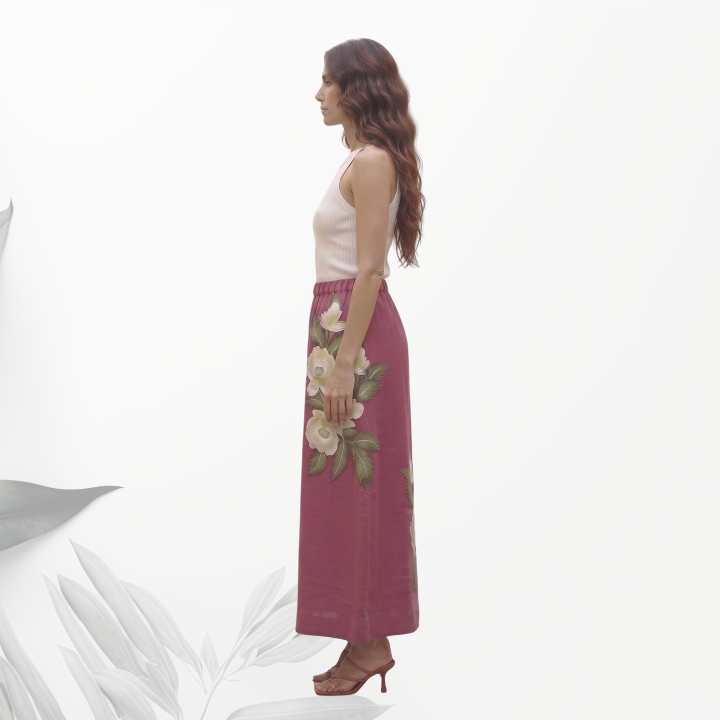Pink Flora Skirt