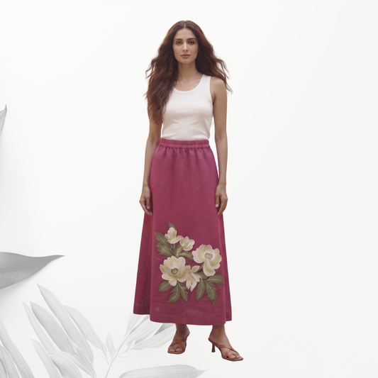 Pink Flora Skirt