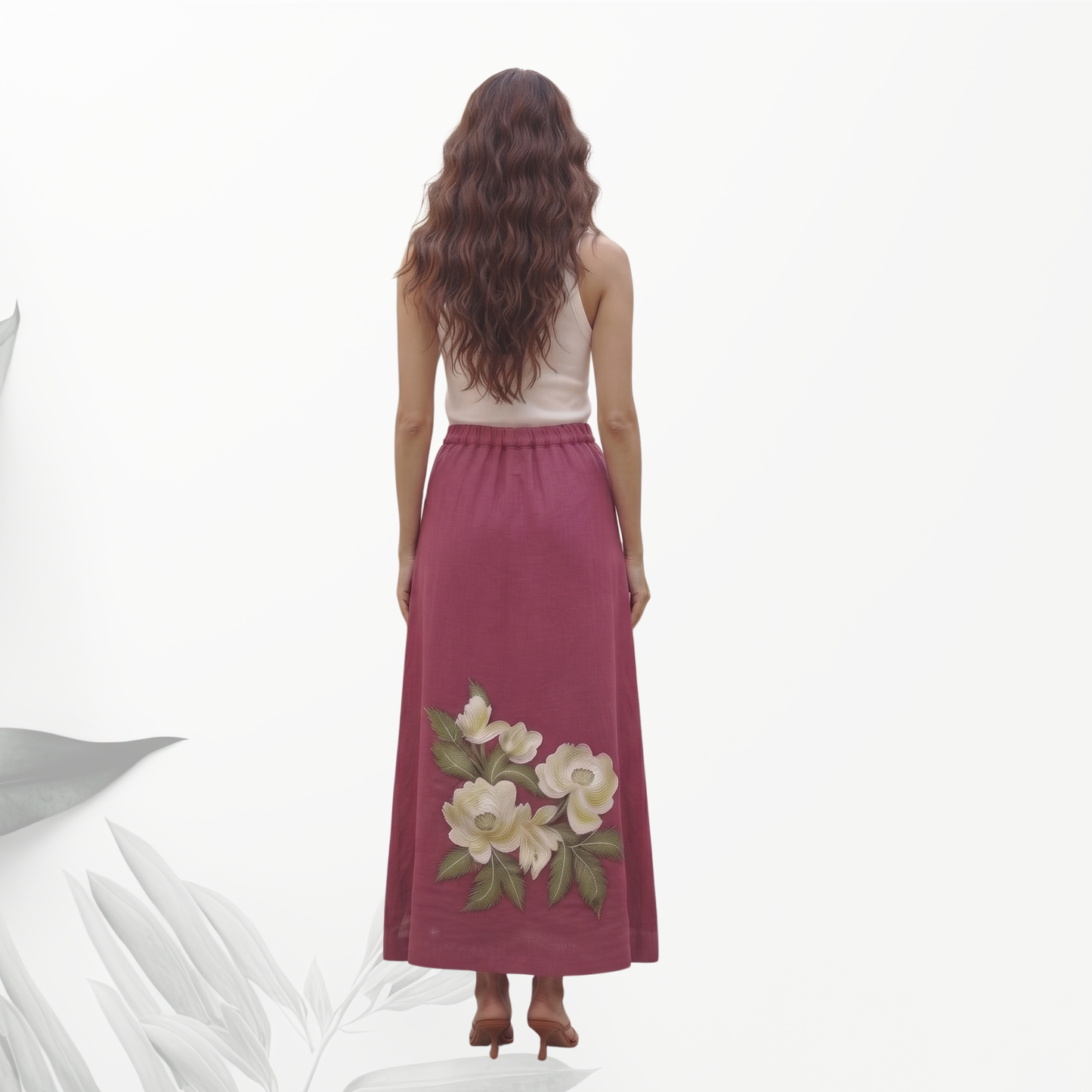 Pink Flora Skirt