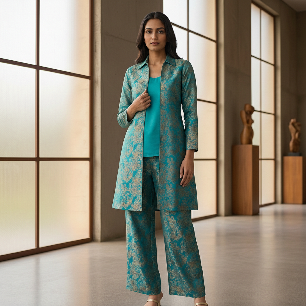 The Heritage Fusion Brocade Co-ord Set