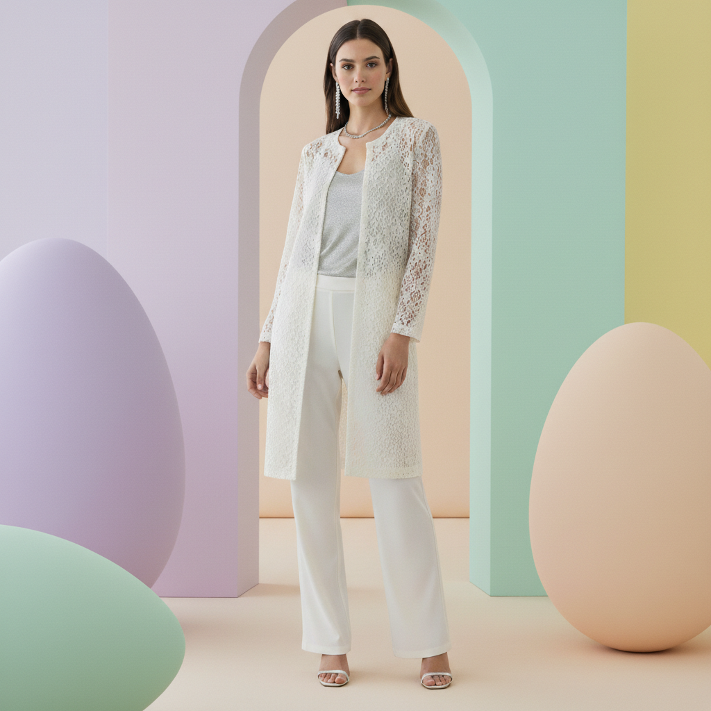 Cloud Dancer Lace Co-ord Set