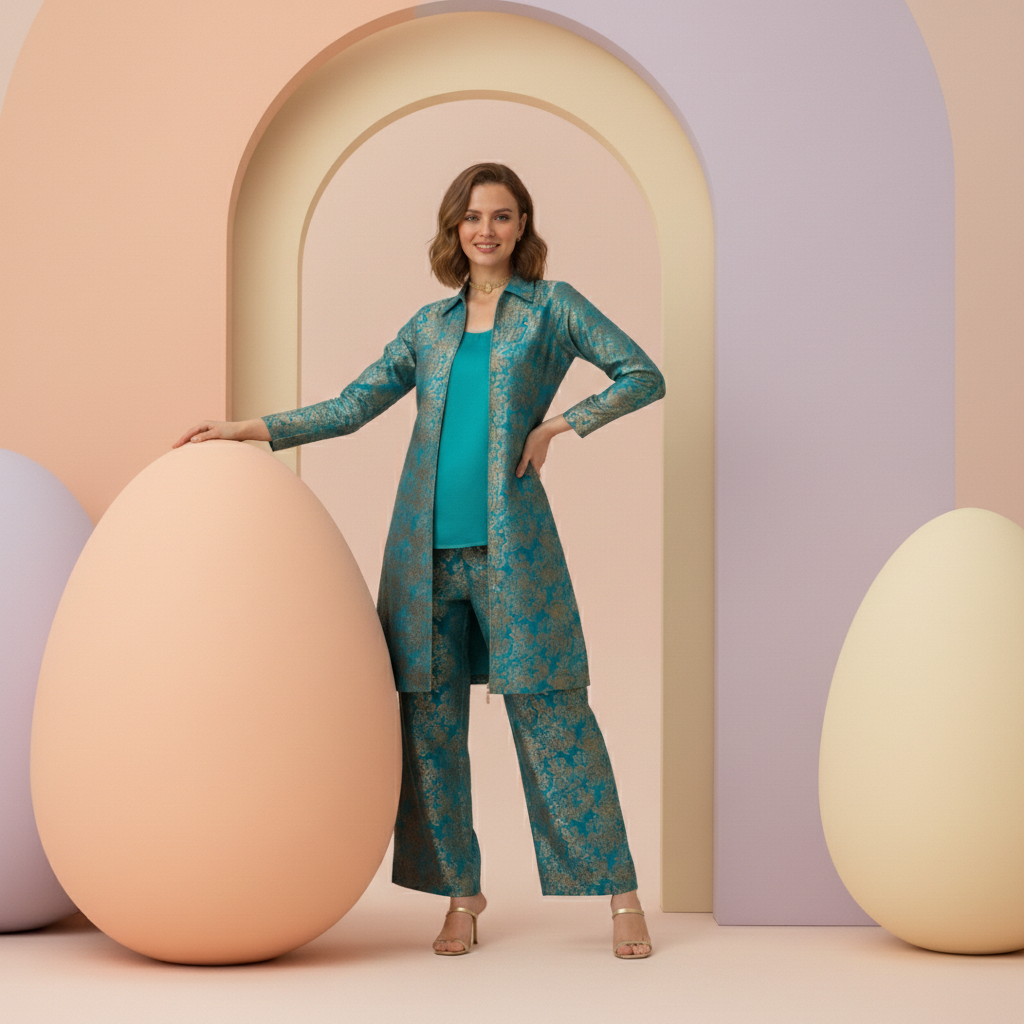 The Heritage Fusion Brocade Co-ord Set