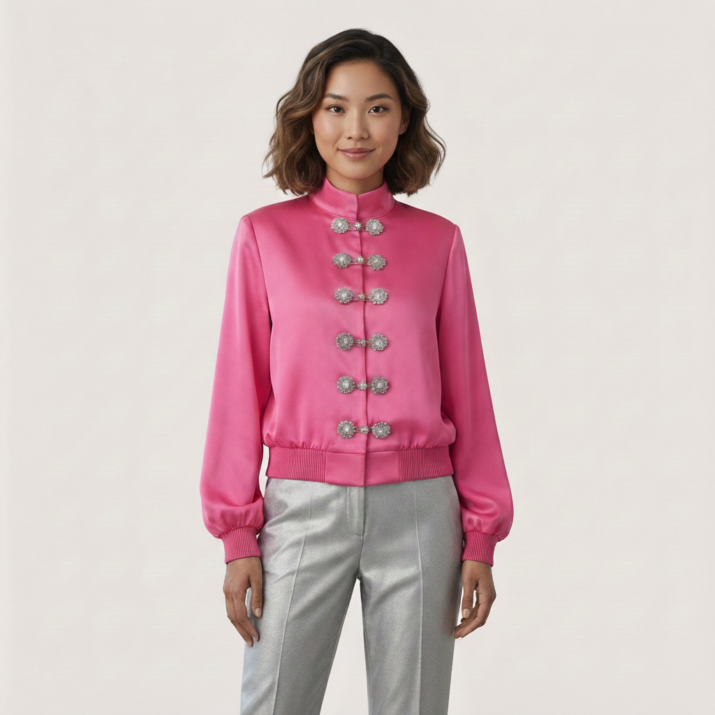 Candy Pink Bomber pants set