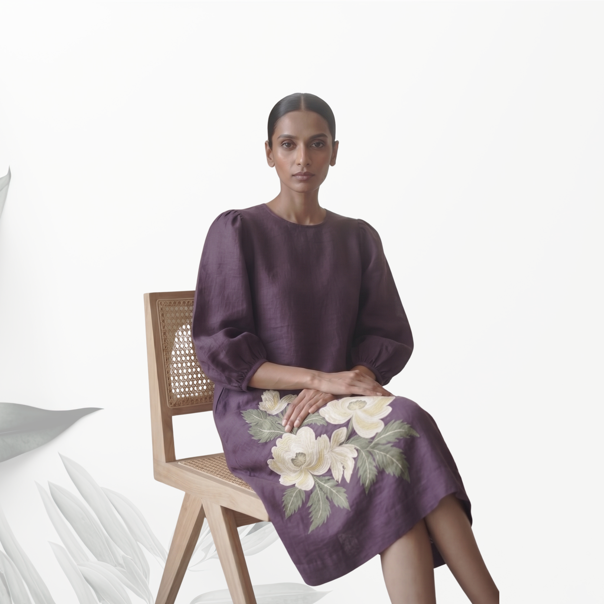 Purple Flora Shift Dress