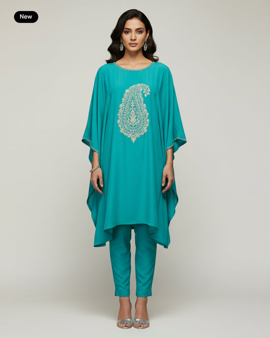 The 'Aegean Paisley' Kaftan Co-ord