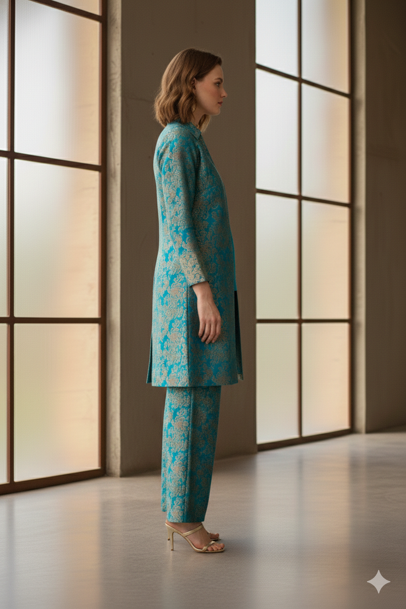 The Heritage Fusion Brocade Co-ord Set