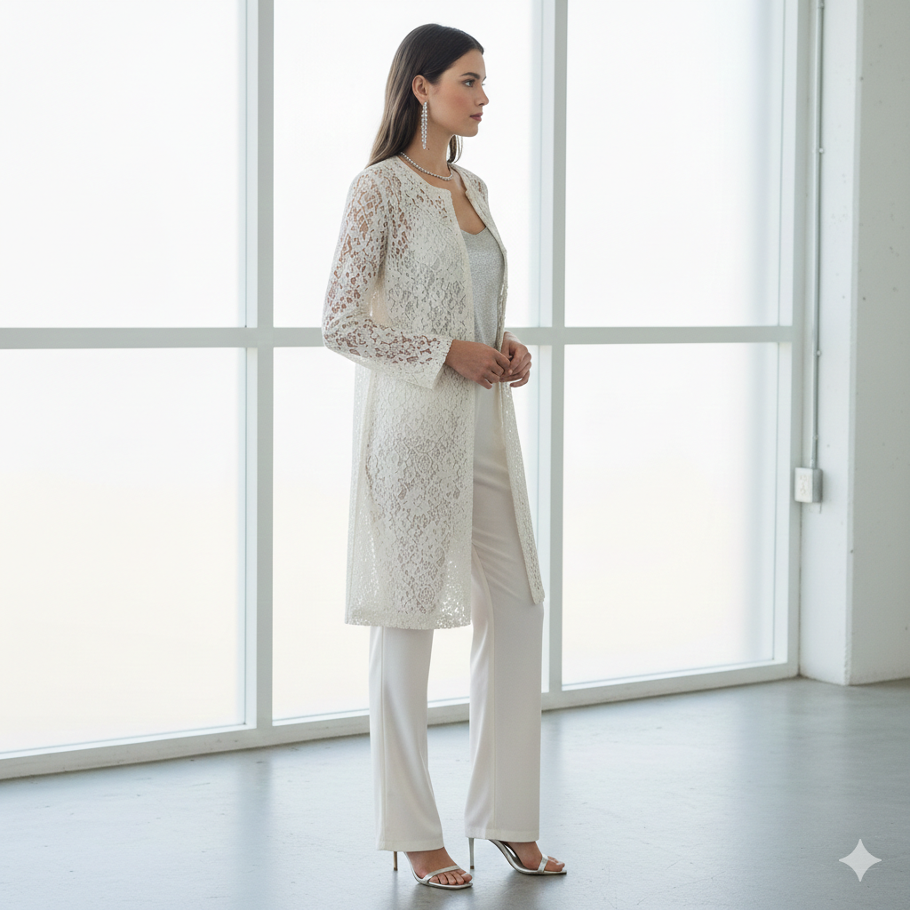 Cloud Dancer Lace Co-ord Set