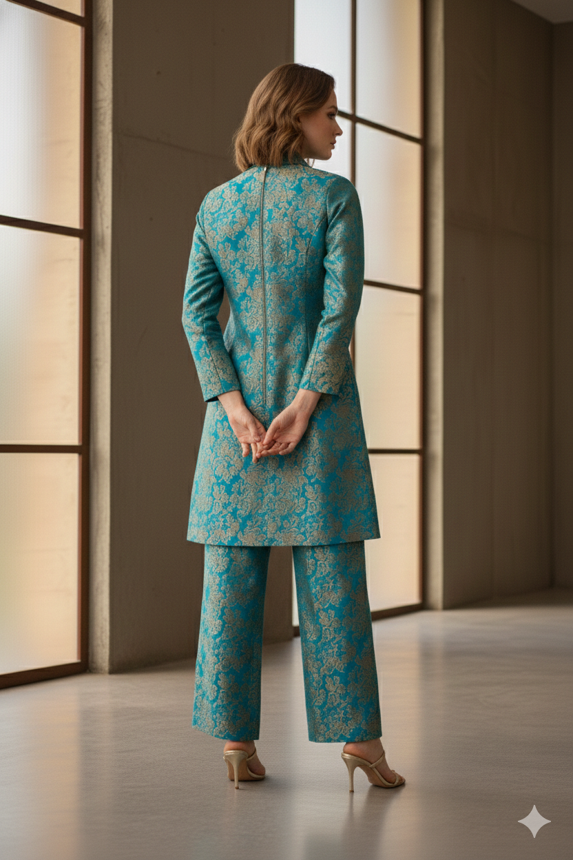 The Heritage Fusion Brocade Co-ord Set