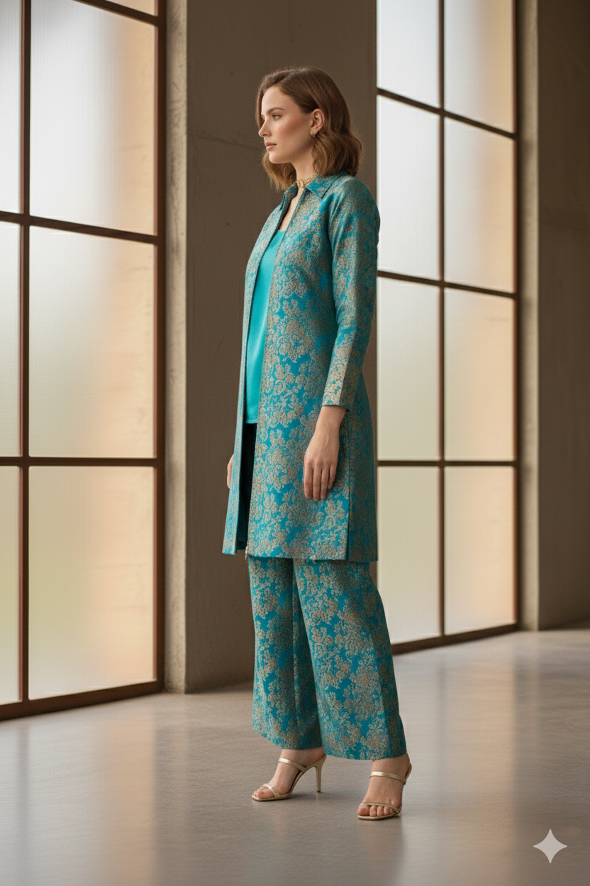 The Heritage Fusion Brocade Co-ord Set