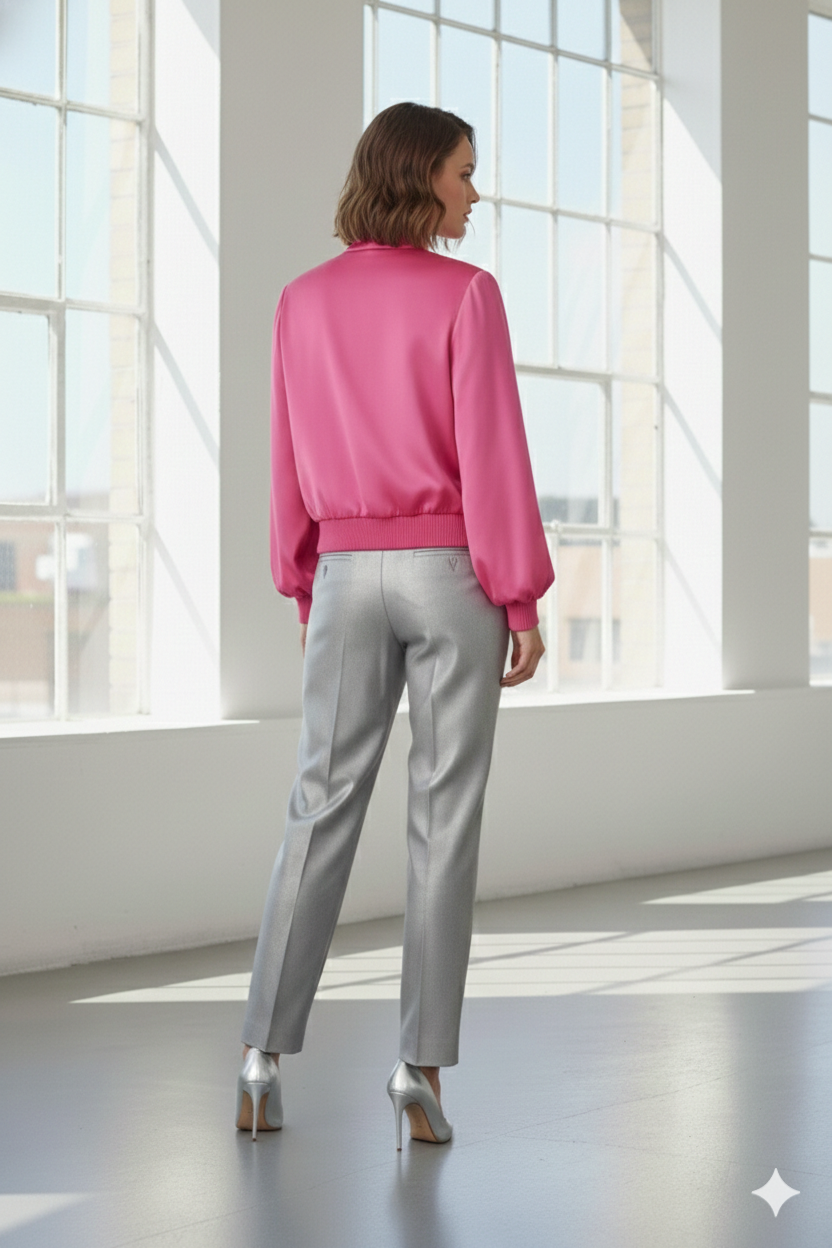 Candy Pink Bomber pants set