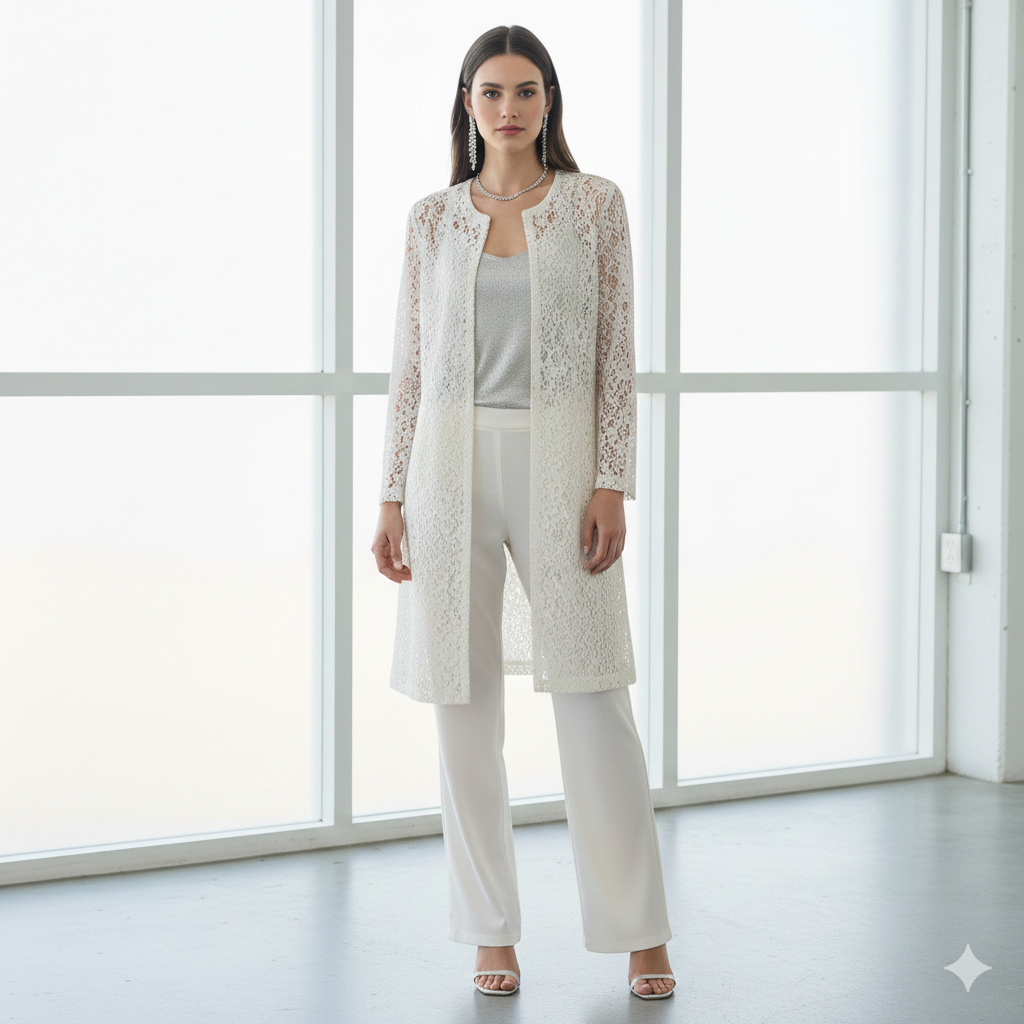 Cloud Dancer Lace Co-ord Set