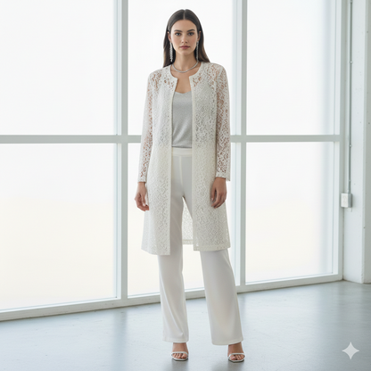 Cloud Dancer Lace Co-ord Set