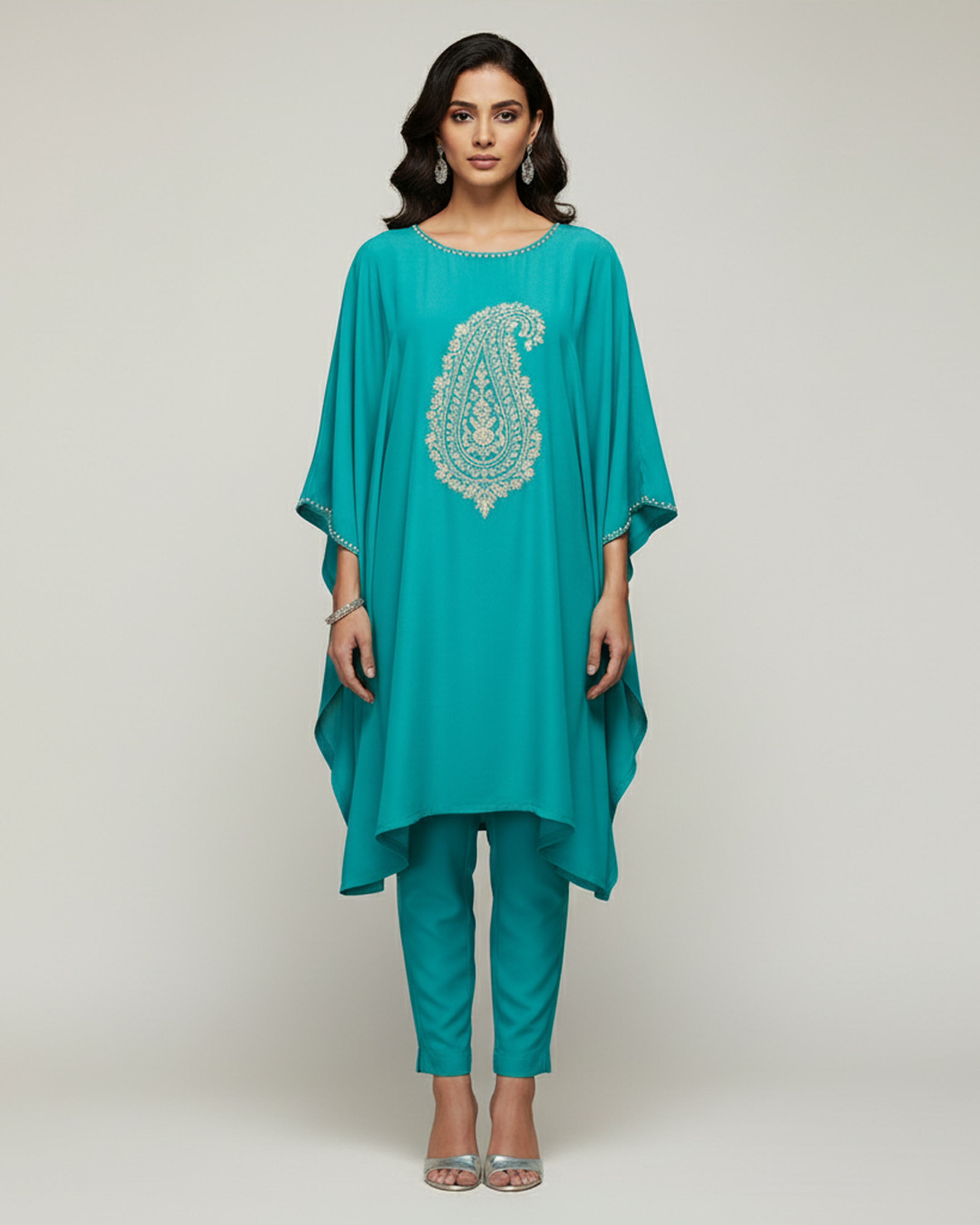 The 'Aegean Paisley' Kaftan Co-ord