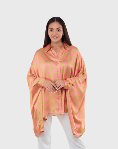 Shop Pink & Green Polka Dot Top online