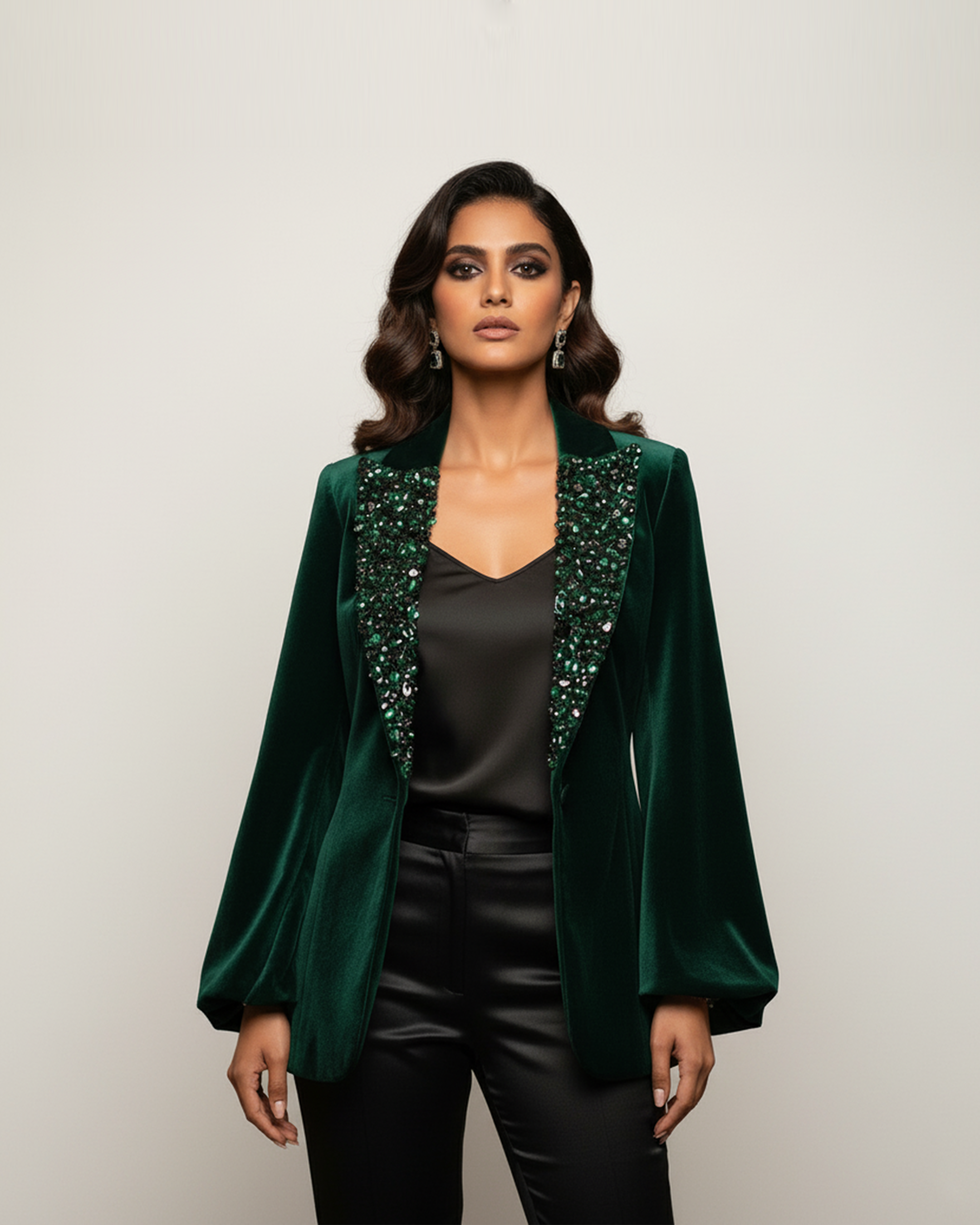 The 'Nocturne' Jewel-Lapel Velvet Jacket