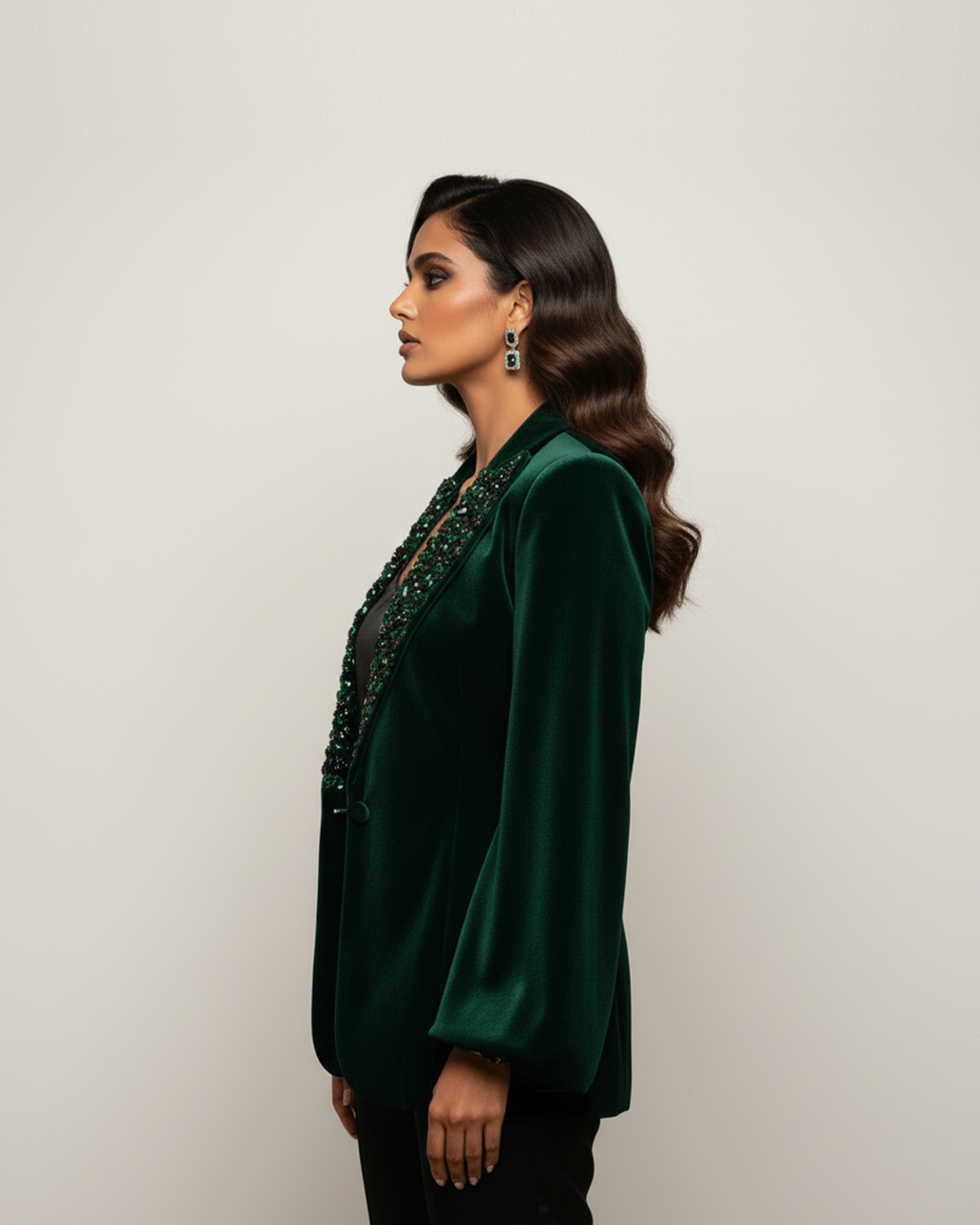 The 'Nocturne' Jewel-Lapel Velvet Jacket