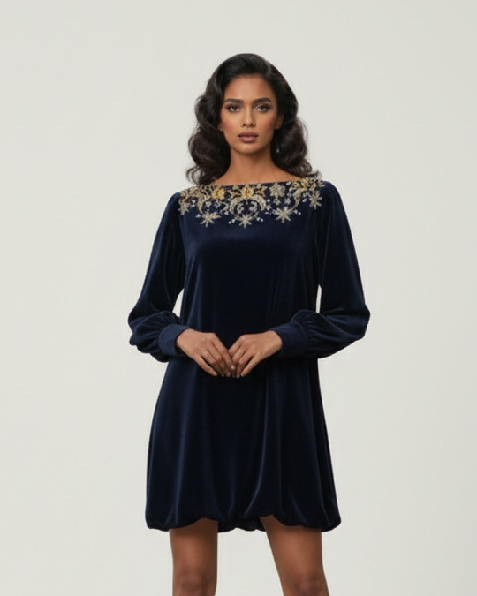 The Golden Cosmos Mini Dress