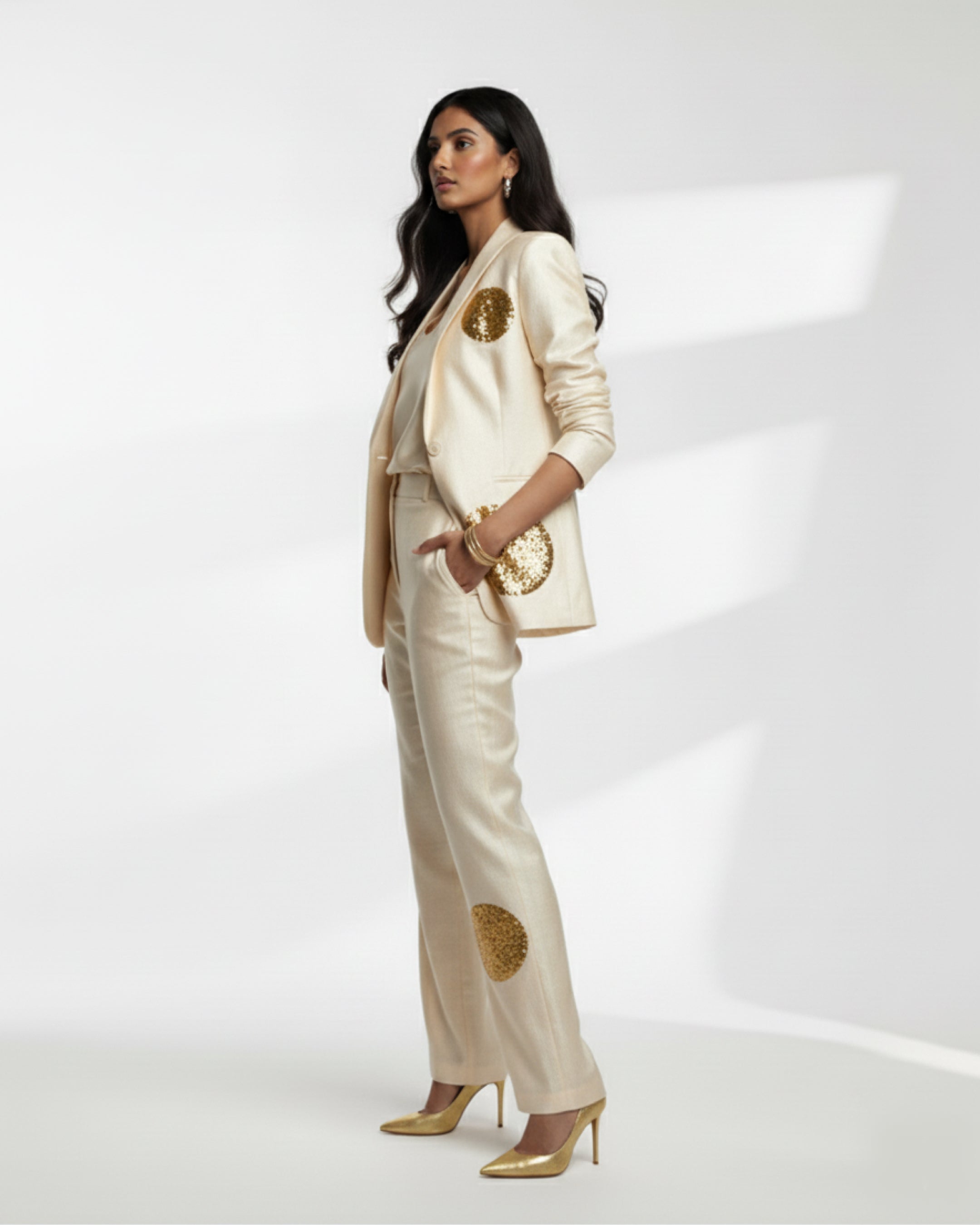 The Electric Polka Co-ord Set - Cream