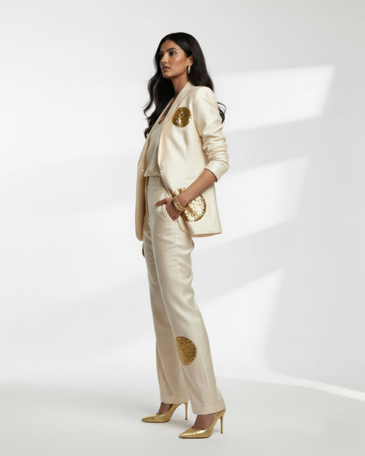 The Electric Polka Co-ord Set - Cream