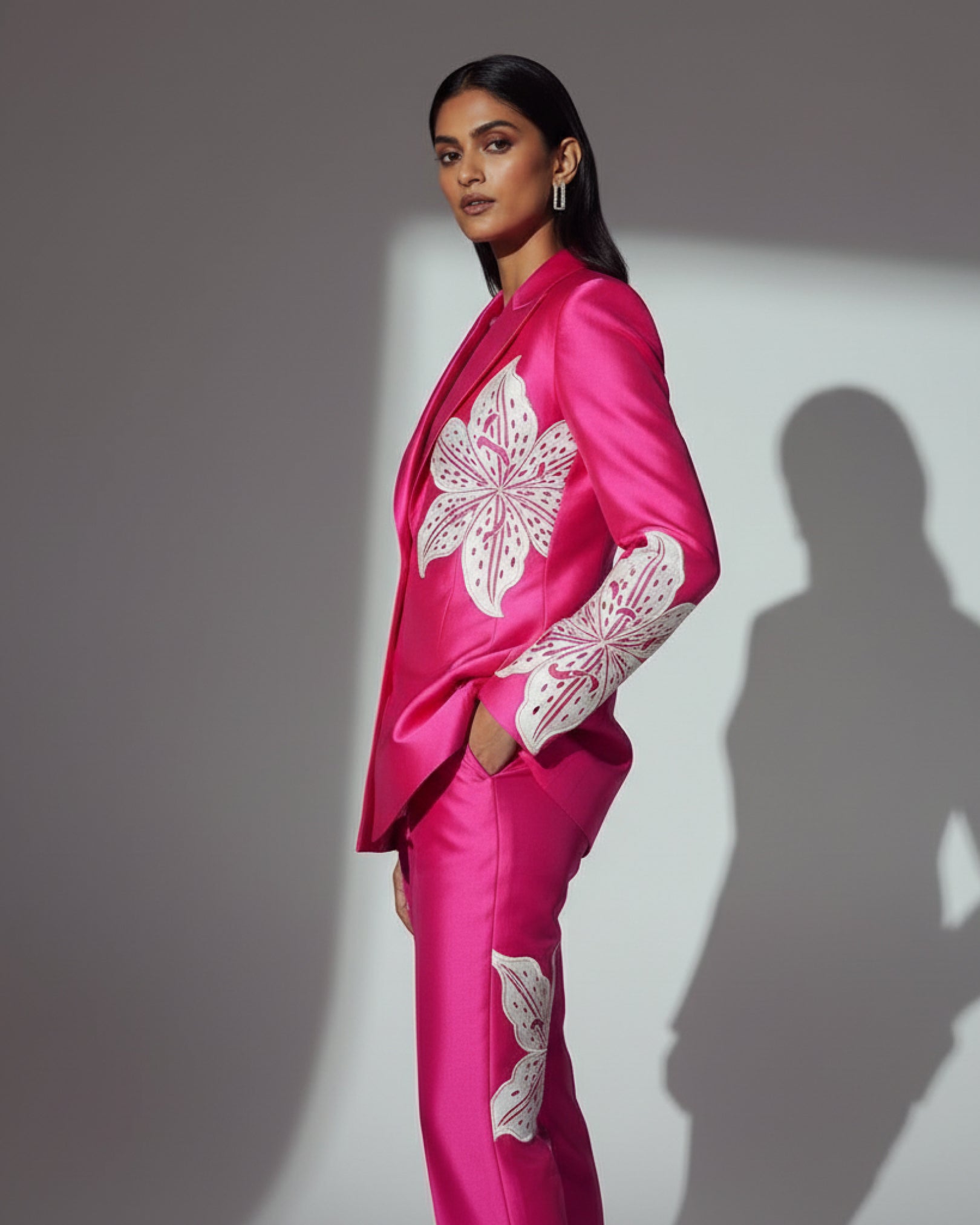The 'Fuchsia Lily' Power Blazer Set