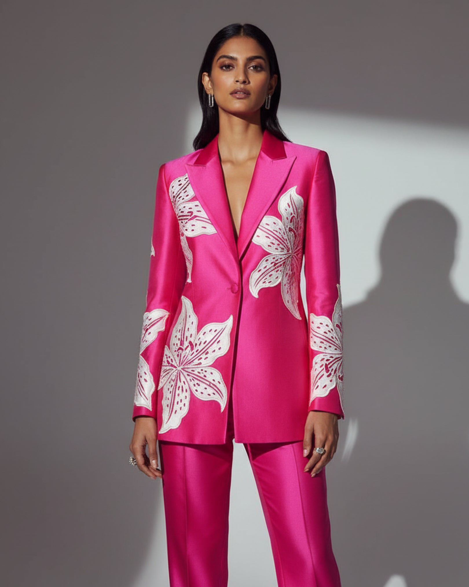 The 'Fuchsia Lily' Power Blazer Set