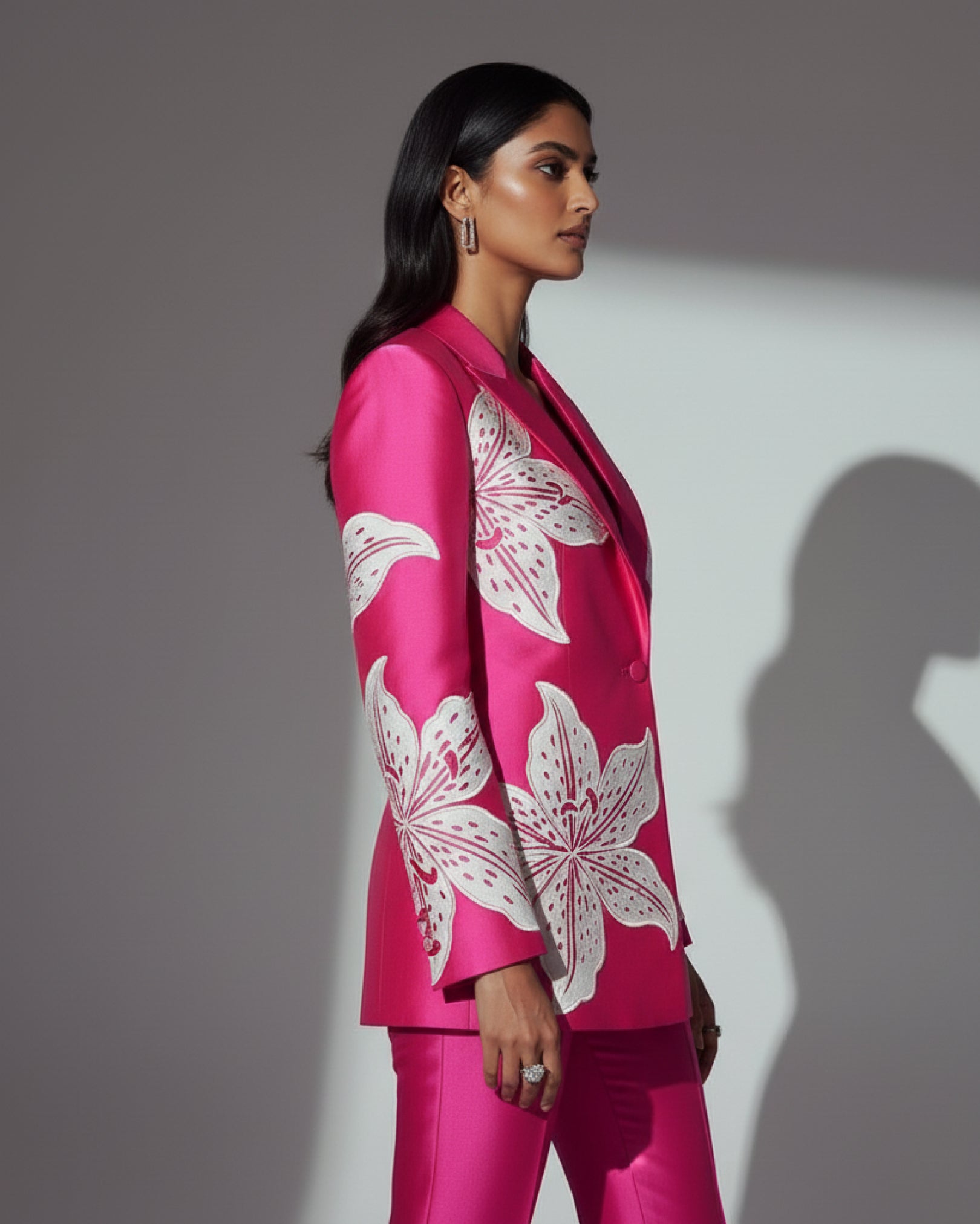 The 'Fuchsia Lily' Power Blazer Set