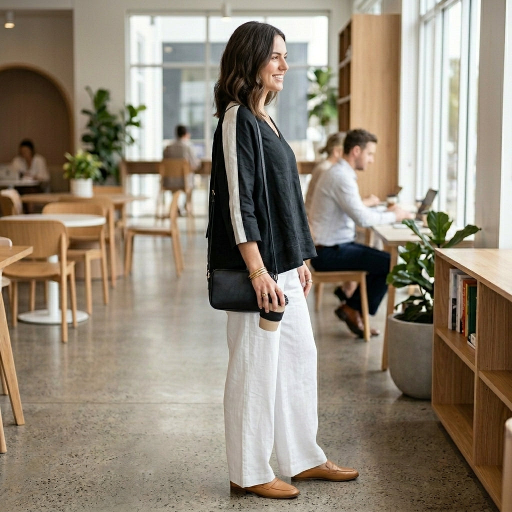The Metropolitan Contrast Linen Co-ord Set