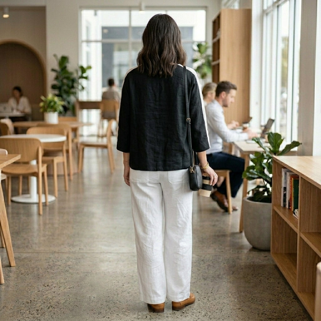 The Metropolitan Contrast Linen Co-ord Set