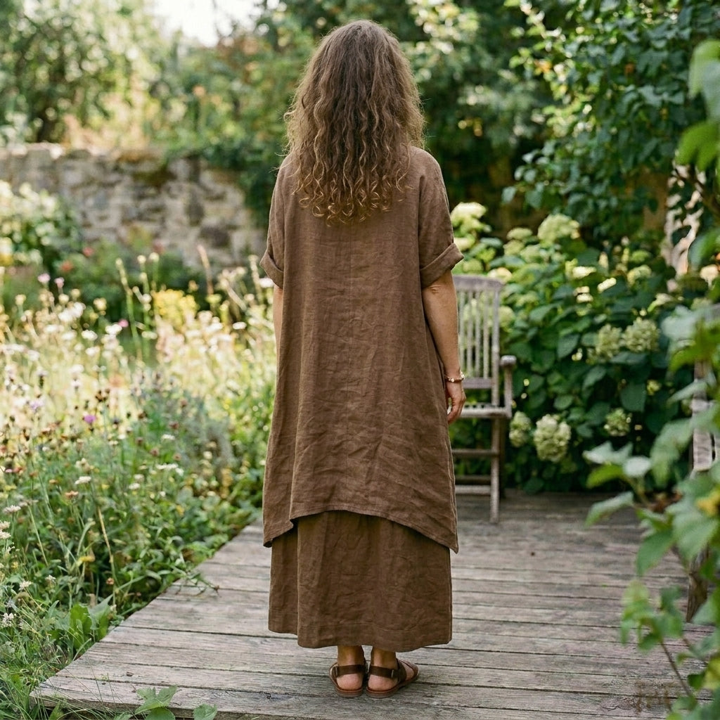 The Artisan Earth Layered Antifit Dress