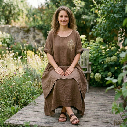 The Artisan Earth Layered Antifit Dress