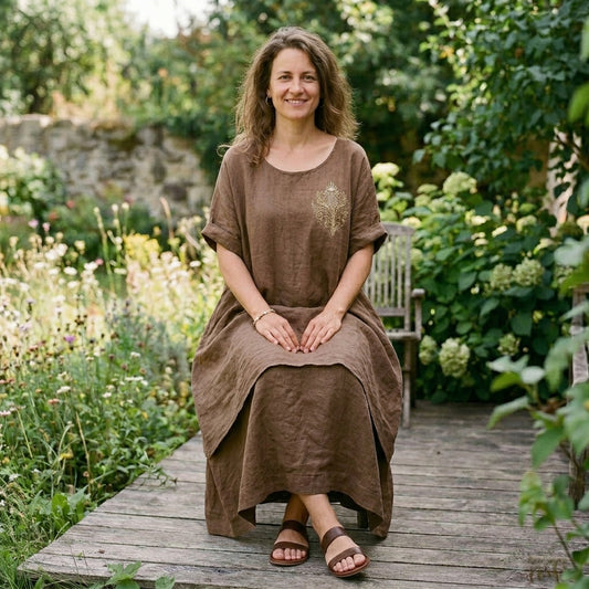 The Artisan Earth Layered Antifit Dress