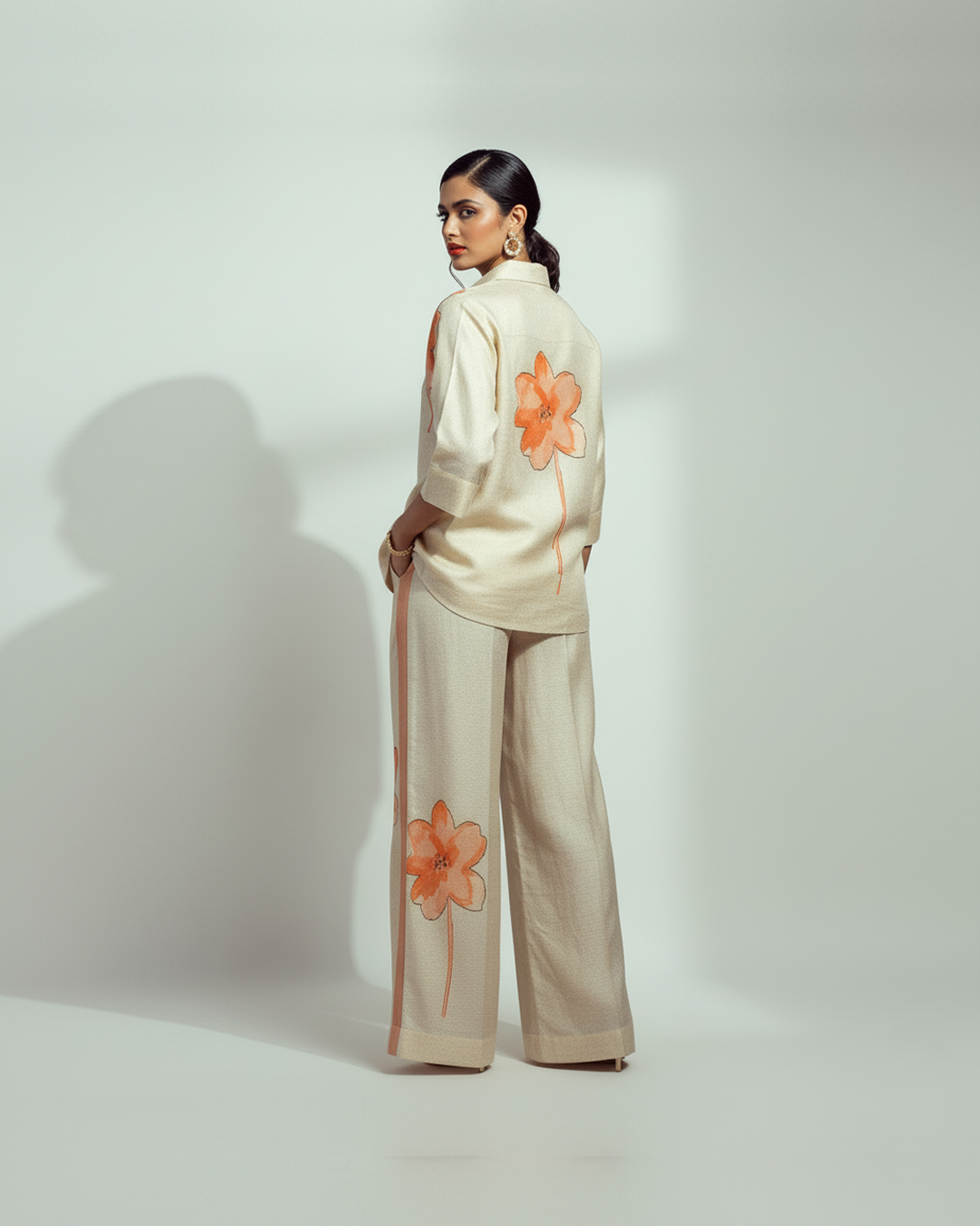 The Cream Canvas Tussar Set